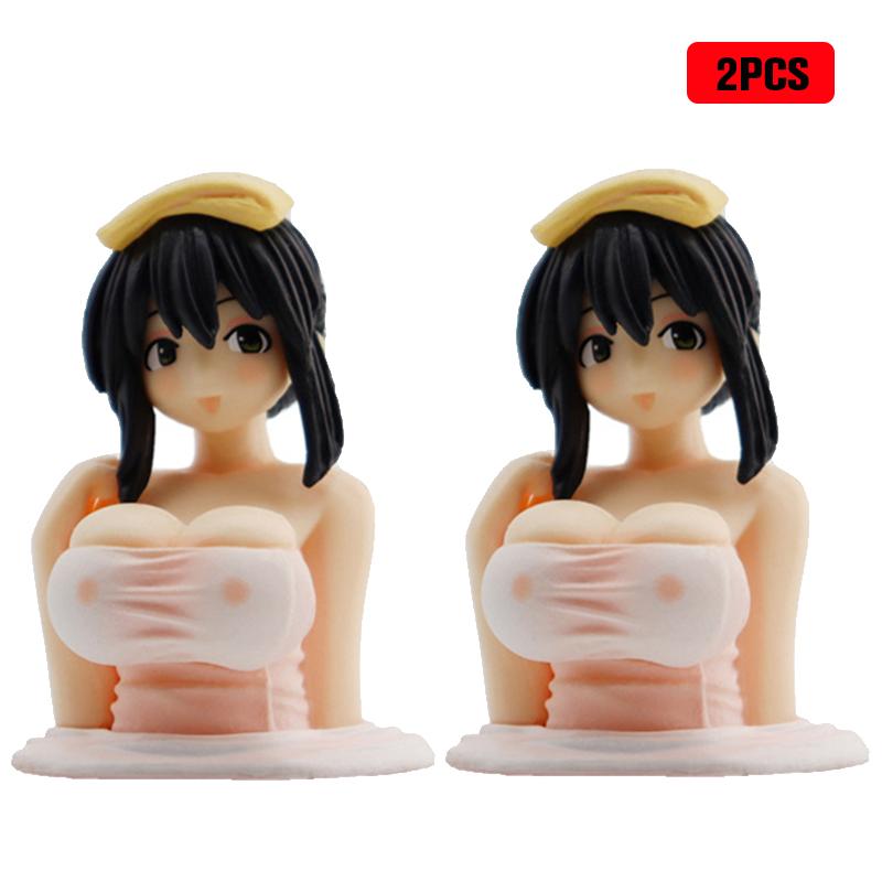 Cute Kanako Chest Shaking Girls Car Ornaments Cartoon Kawaii Anime Statue Car Dashboard Sexy Doll Figurine Car Decorations