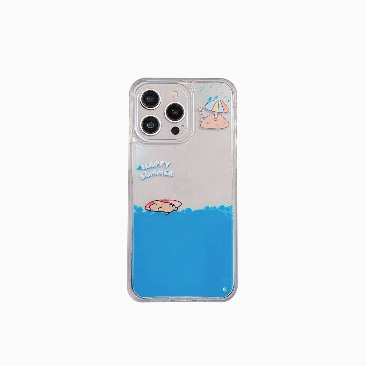 Liquid Cute puppy surfing Soft TPU phone Case For iPhone Dynamic Quicksand Cover