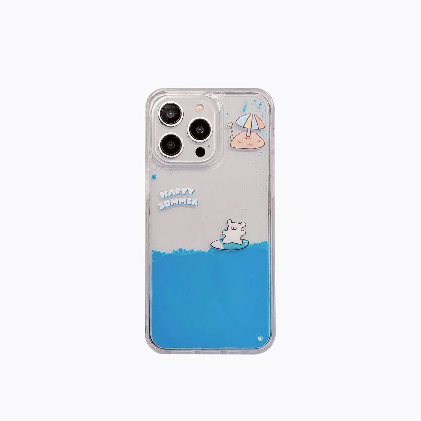 Liquid Cute puppy surfing Soft TPU phone Case For iPhone Dynamic Quicksand Cover