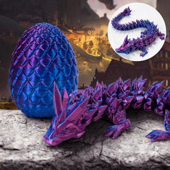 Creative 3D Printed Dragon Egg Fidget Toy Crystal Dragon Egg Sculpture Rotatable