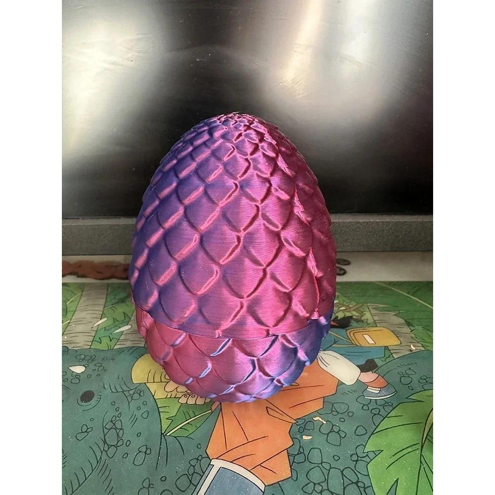 Creative 3D Printed Dragon Egg Fidget Toy Crystal Dragon Egg Sculpture Rotatable