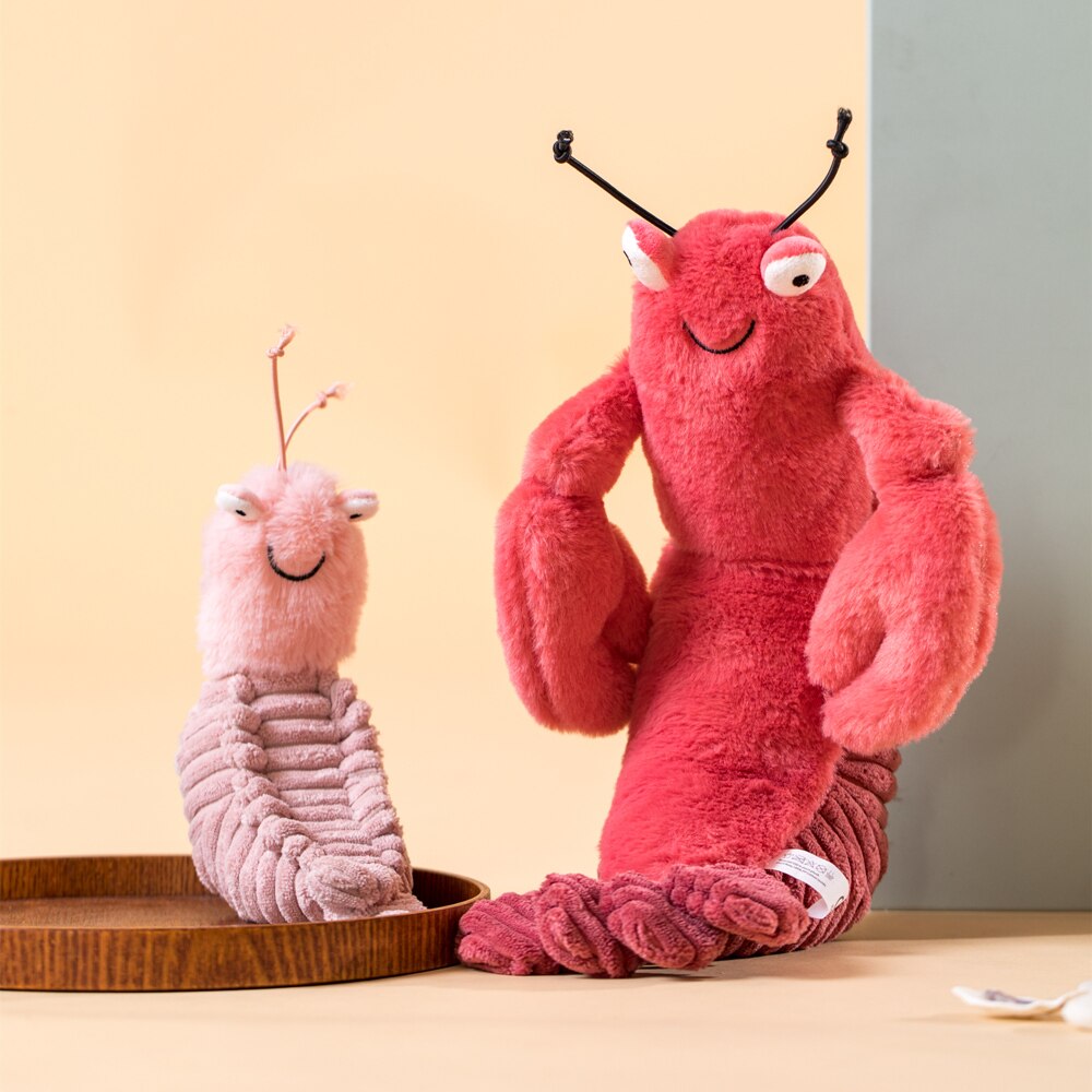 22cm Plush Shells Scales Toys Shrimp Cute Sheldon Shrimp Dolls Stuffed Animal Appease Doll for Baby Child Birthday Present