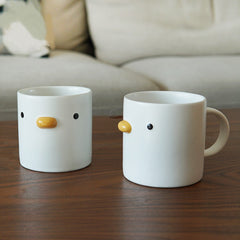 400ml Mug Ceramic Chick Coffee Mug Microwave Safe Ceramic Milk Mug Juice Handgrip Office Water Cup Kitchen Party Drinking Tools