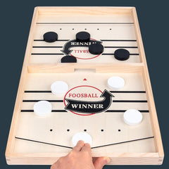 Fast Sling Puck Game Paced Wooden Table Hockey Winner Games Interactive Chess Toys