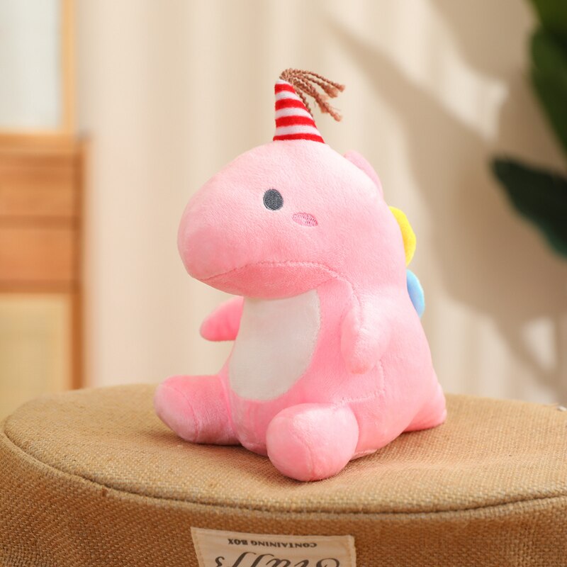 Cute Cartoon Candy Dinosaur Plush Toys Stuffed Adorable Jurassic Dino Dolls Birthday Christmas Gifts Kids Girls Room Decoration