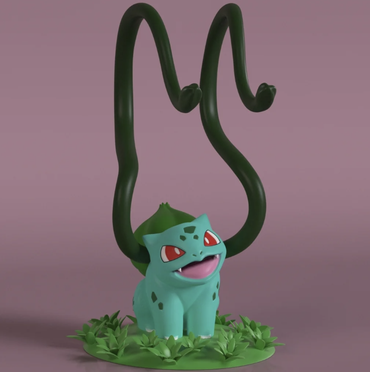 3D Print Pokemon Bulbasaur Creature Headphone Stand