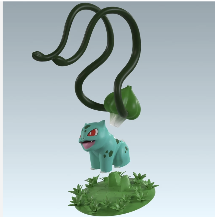 3D Print Pokemon Bulbasaur Creature Headphone Stand