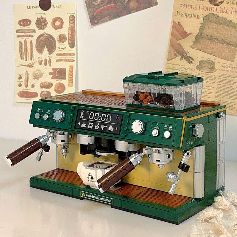 MINI Blocks Coffee Machine Model Bricks Sets MOC Creative Retro Modern Machine Building Block