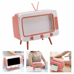 2 In 1 Multifunctional TV Tissue Box With Mobile Phone Holder Desktop Paper Boxes Holder Napkin Container Storage Case