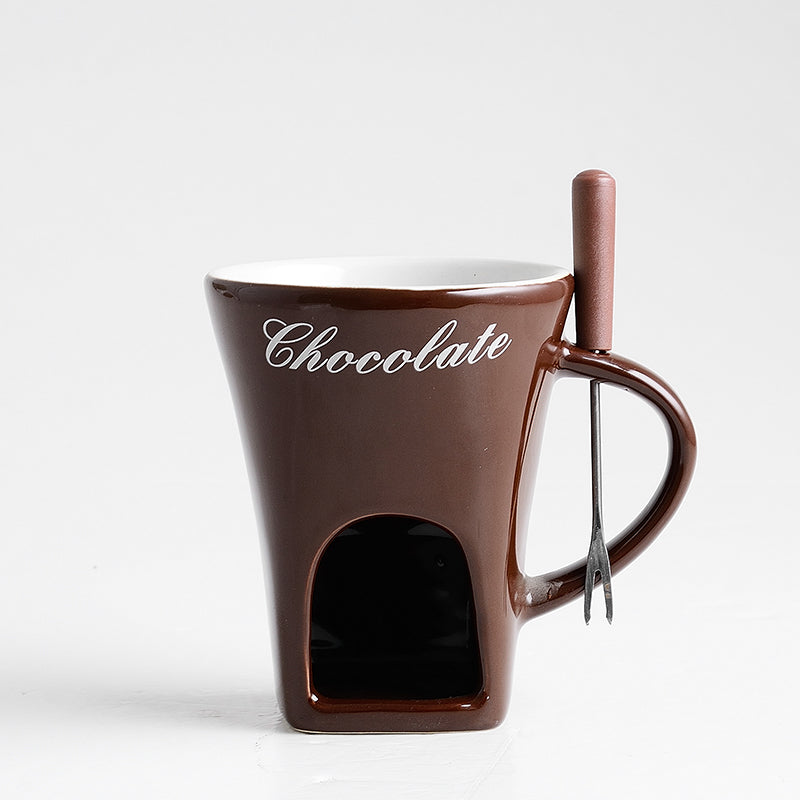 Ceramic Chocolate Fondue Mug Set