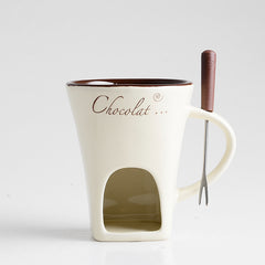 Ceramic Chocolate Fondue Mug Set