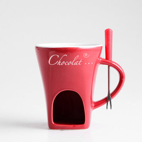 Ceramic Chocolate Fondue Mug Set