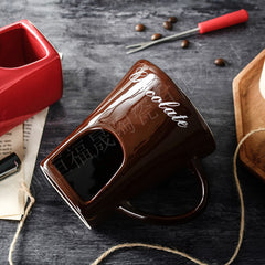 Ceramic Chocolate Fondue Mug Set