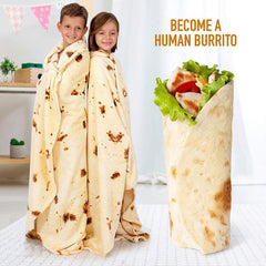 Funny Burrito Nap Blanket Flannel Fly Pie Pizza